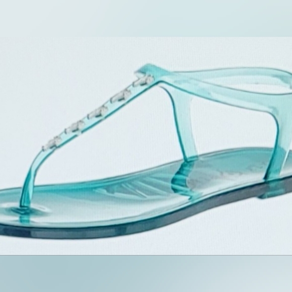 NIB KATY PERRY SEAHORSE MERMAID GEL SANDAL SIZE 11 OCEAN BLUE - Picture 2 of 11